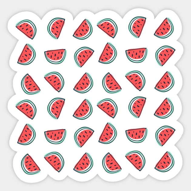 Watermelon Pattern Sticker by The WYLD Tribe